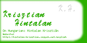 krisztian hintalan business card